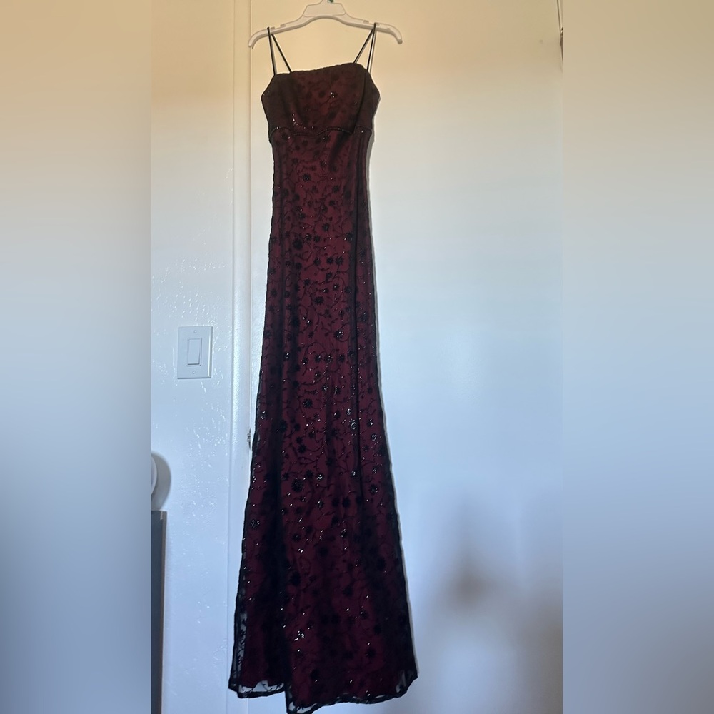 Blondie Nites Deep Red Maxi Dress